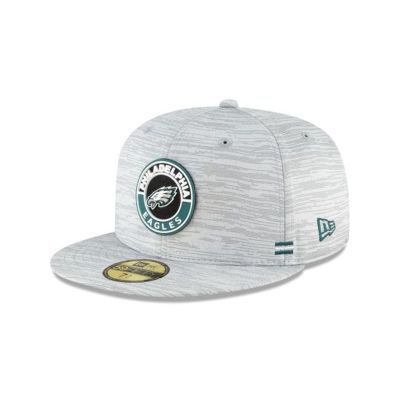Philadelphia Eagles Gorra | New Era Official NFL Fall Sideline 59fifty Fitted Cap Mexico - Grises